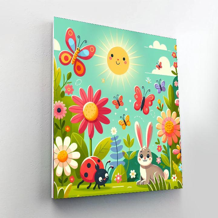 Joyful Garden Of Critters Painting By Numbers Kit