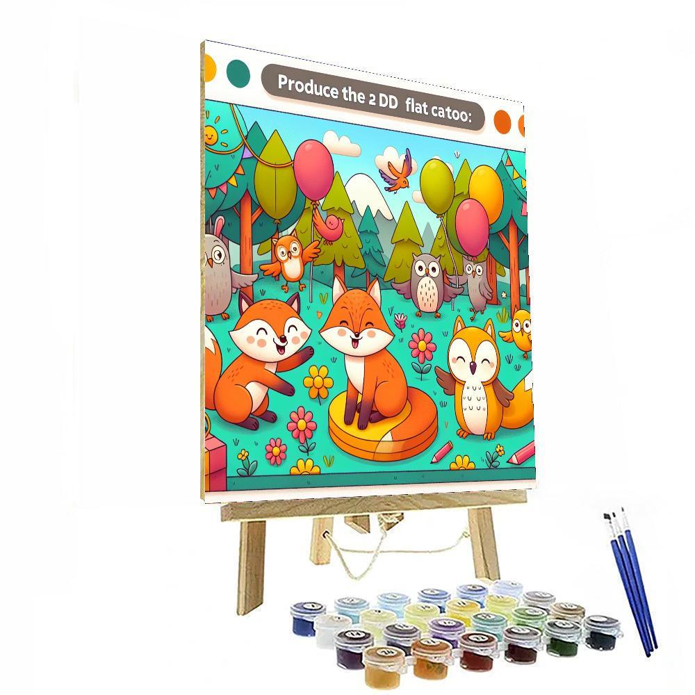 Woodland Creature Party Paint By Numbers Kits