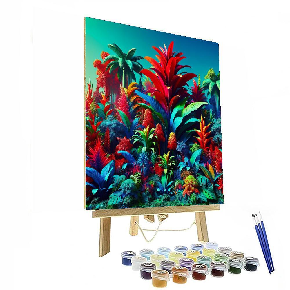 Eccentric Botanical Burst Painting By Numbers Kit