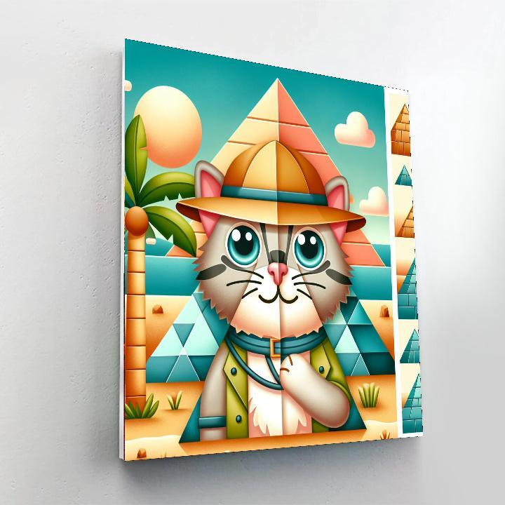 Ancient Egypt Explorer Cat Painting By Numbers Kit