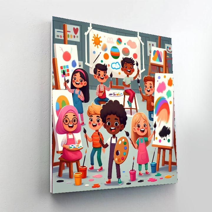Rainbow Painter’s Palette Numbered Painting Kits