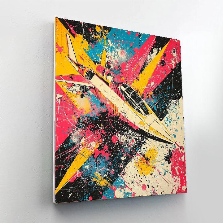 Roy Lichtenstein Inspired Retro Futuristic Journey  Paint By Numbers