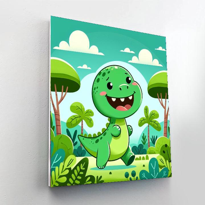 Brave Dinosaur Adventure Numbered Painting Kits