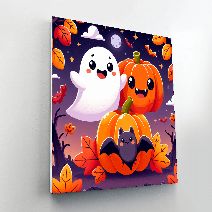 Spooky Halloween Friends DIY Paint By Numbers