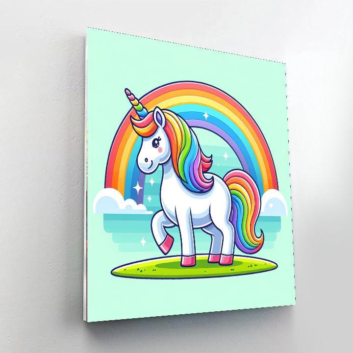 Majestic Rainbow Unicorn Painting By Numbers Kit