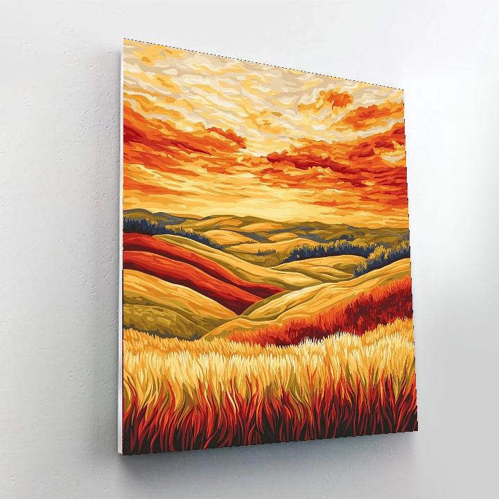 Leonardo Da Vinci Inspired Ember Glow  Paint By Number