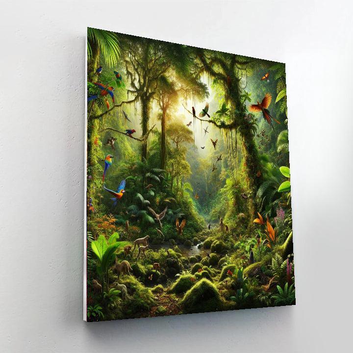 Exotic Rainforest Habitat Paint By Numbers Art