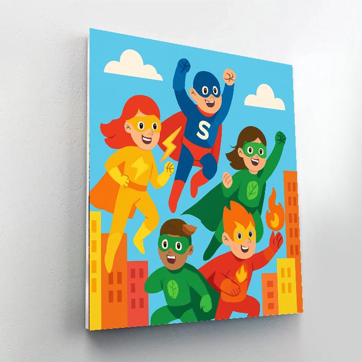 Mighty Superheroes Numbered Painting Kits