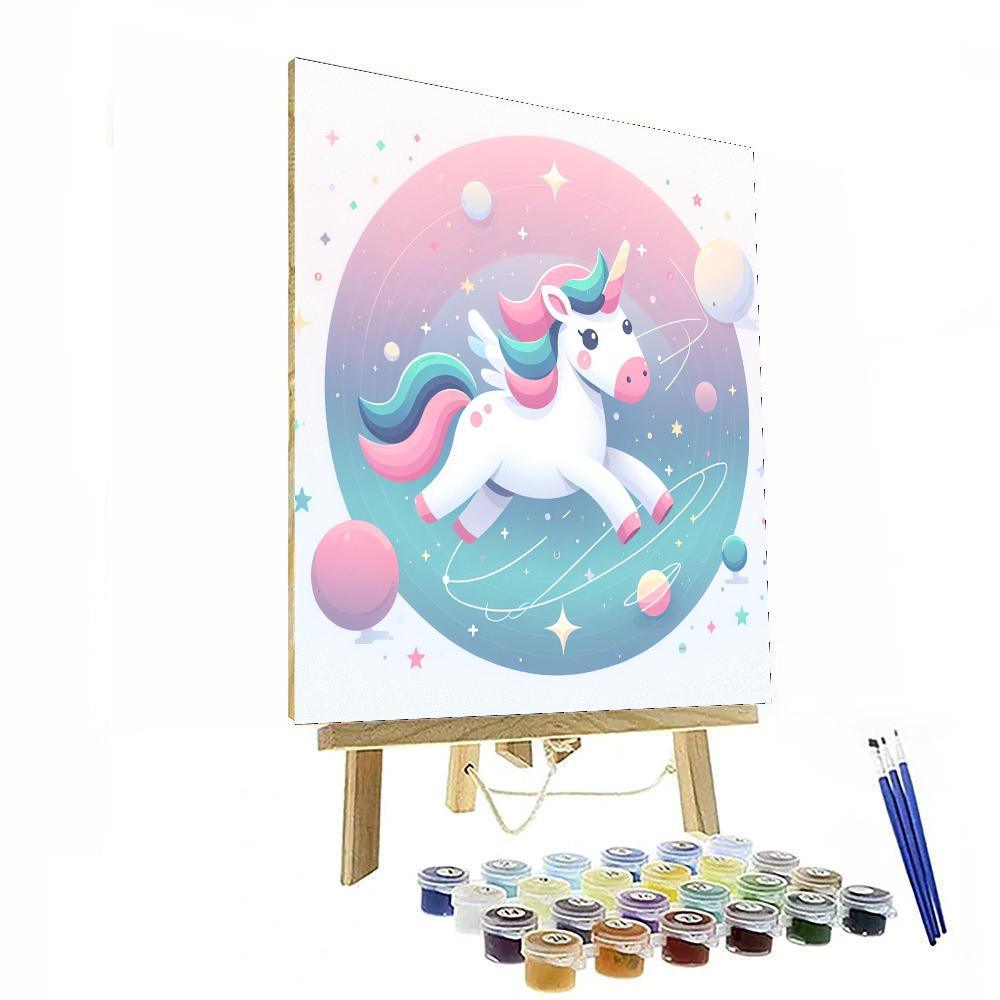 Galaxy Unicorn Ride Paint By Numbers Art