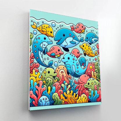 Whimsical Ocean Friends DIY Paint By Numbers