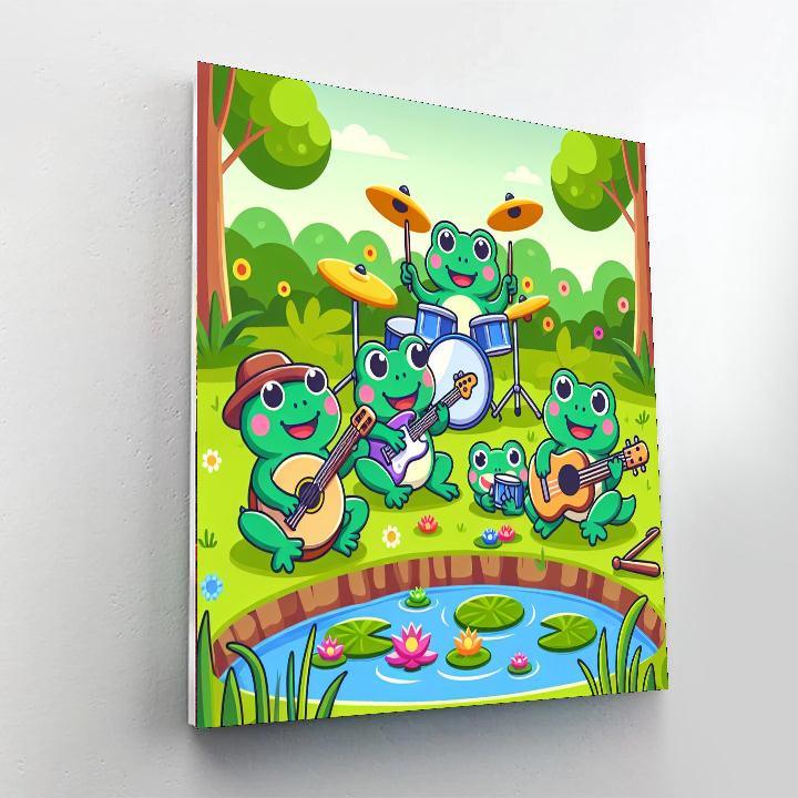 Funky Frog Jam Session Paint By Number