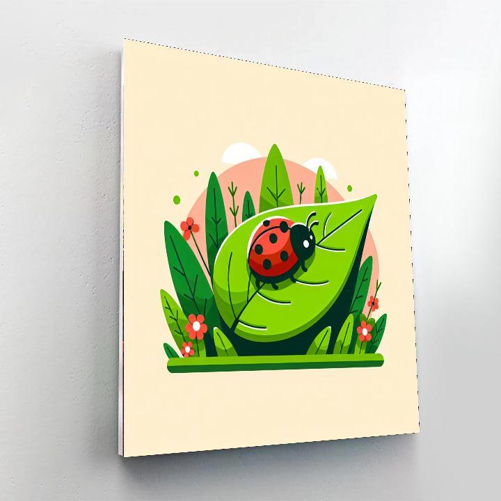 Cute Ladybug Paint By Numbers
