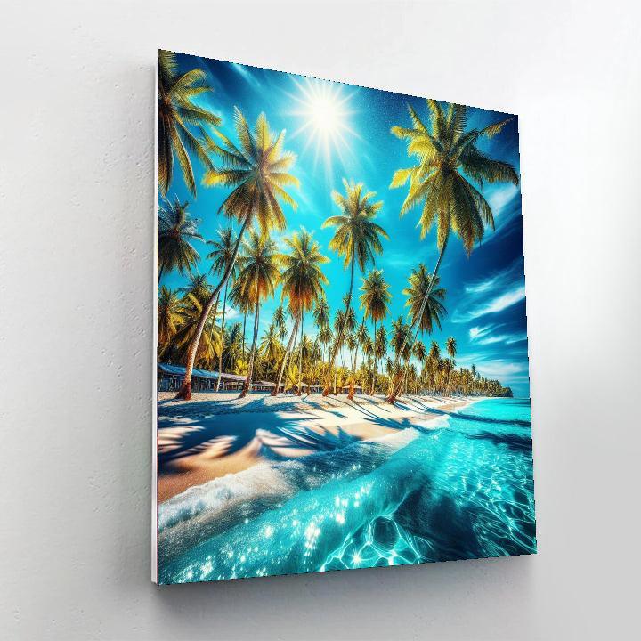 Tropical Paradise Hideaway Painting By Numbers Kit
