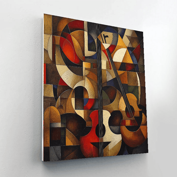 Juan Gris Inspired Cubist Jazz Ensemble  Painting By Numbers Kit