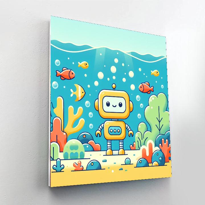 Underwater Robot Expedition Paint By Numbers Art
