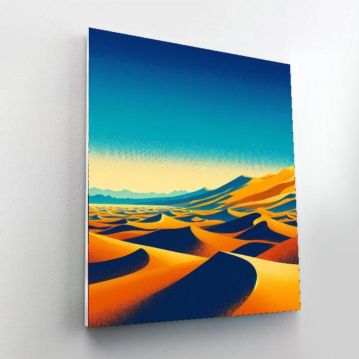 Amber Desert Landscape Paint By Numbers Art
