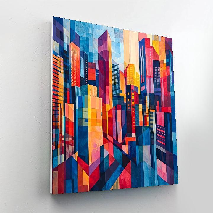 Piet Mondrian Inspired The Vibrant Cityscape  Numbered Painting Kits