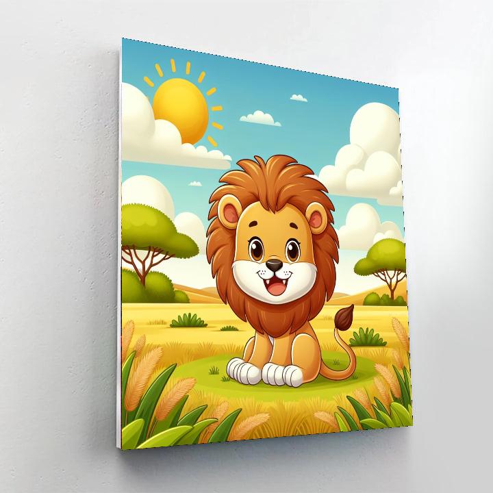 Fun Loving Lion Number Painting