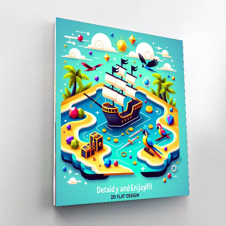 Pirate's Lost Lagoon Painting By Numbers Kit