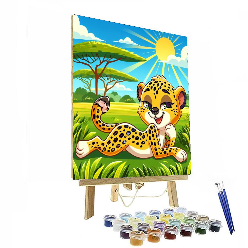 Sassy Cheetah Paint By Numbers Art