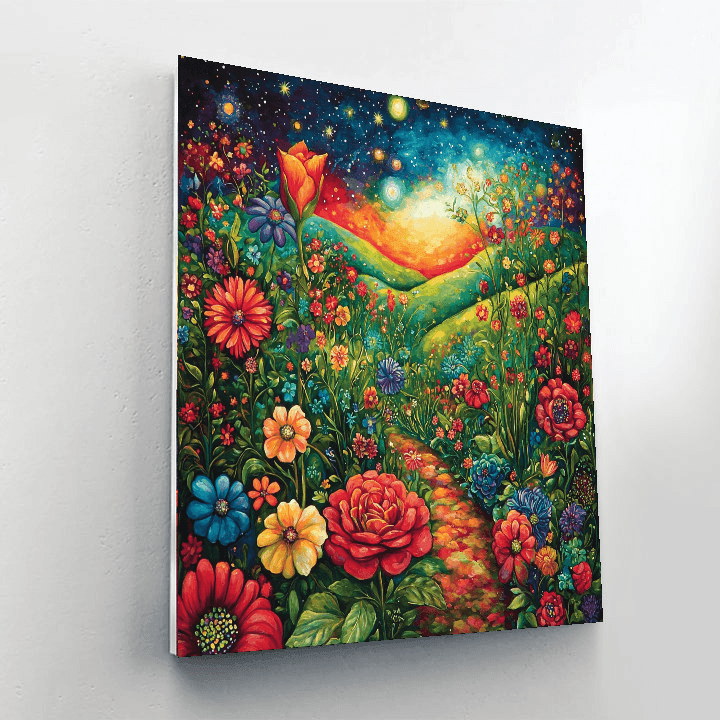 Frida Kahlo Inspired Celestial Garden Bliss  Painting By Numbers Kit