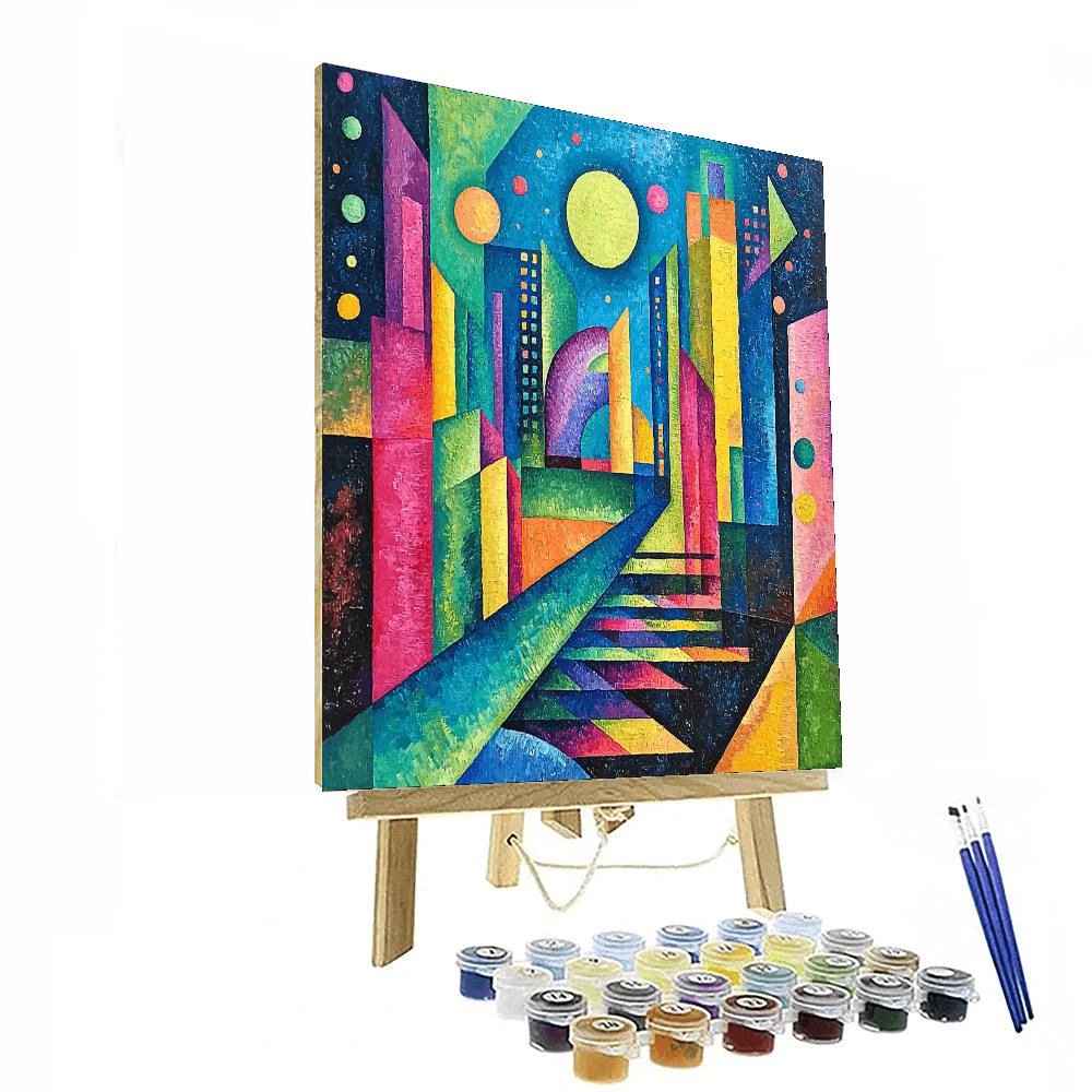 Wassily Kandinsky Inspired Futuristic City Vision  Paint By Numbers Kits