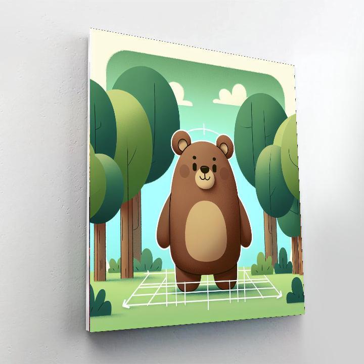 Friendly Forest Bear Paint By Number