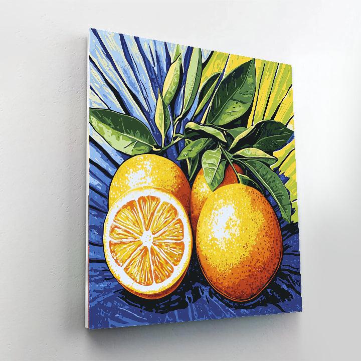Roy Lichtenstein Inspired Citrus Burst  Paint By Number