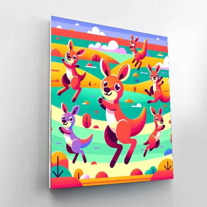Kangaroo Kingdom Hop Paint By Numbers