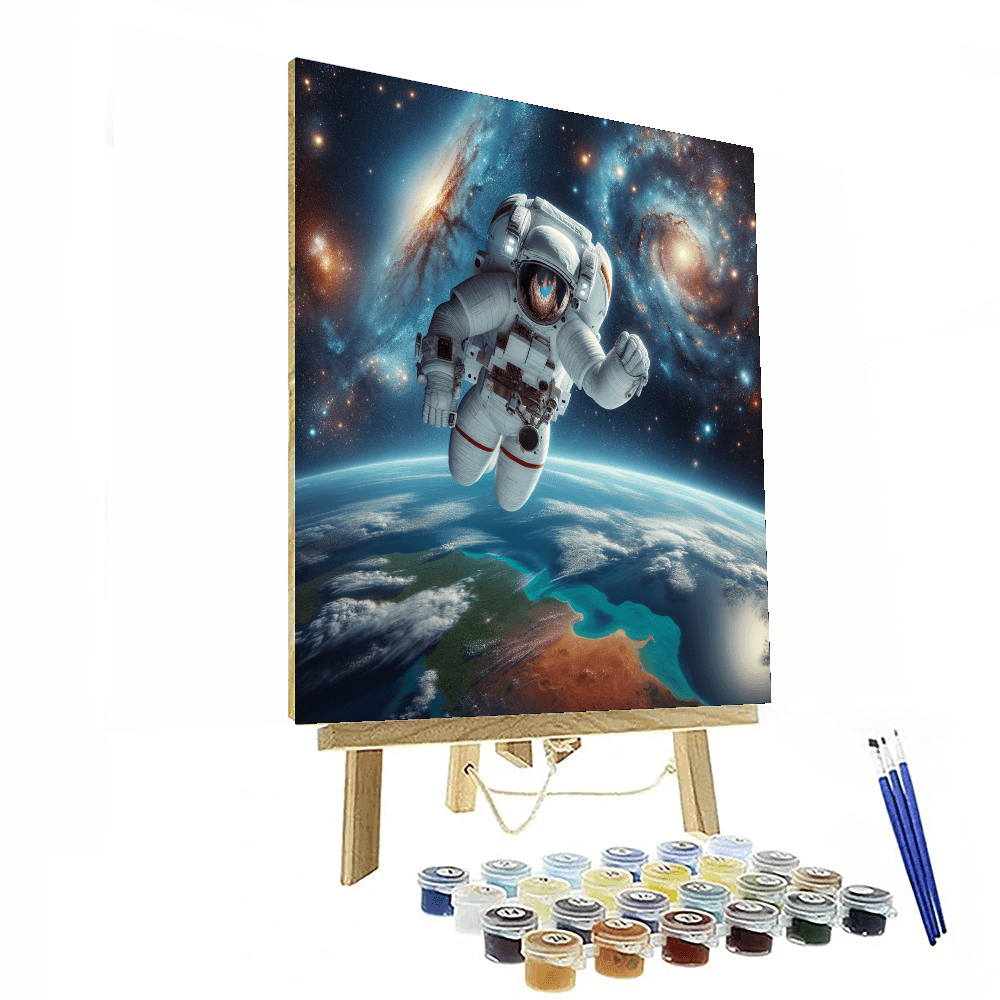 Astronaut in Space - DIY Painting By Numbers Kit