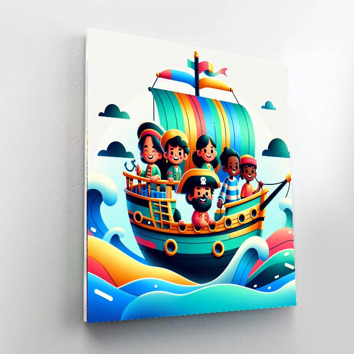 Happy Sea Voyage Paint By Numbers Art