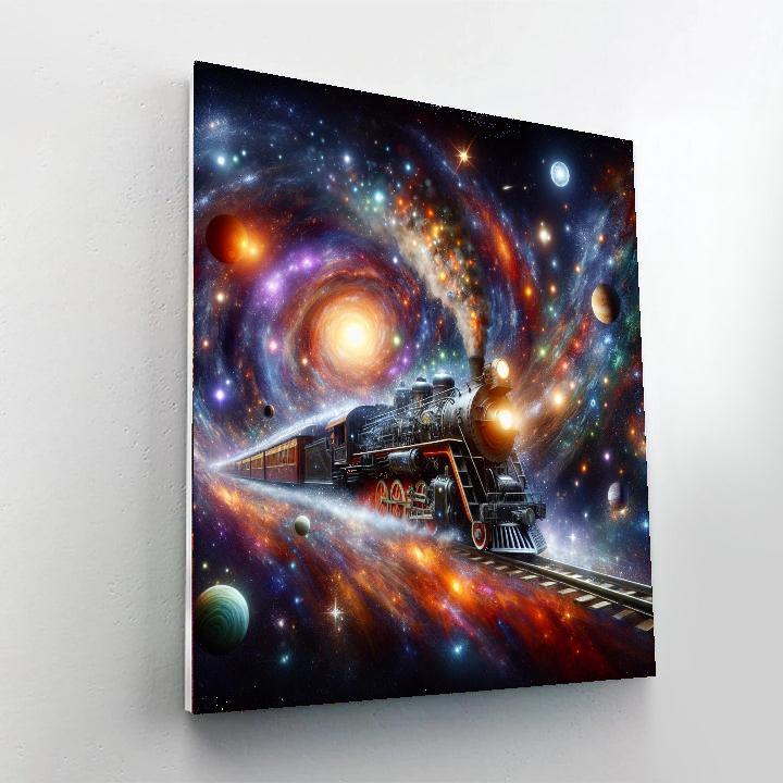 Galactic Train Ride Adventure Painting By Numbers Kit