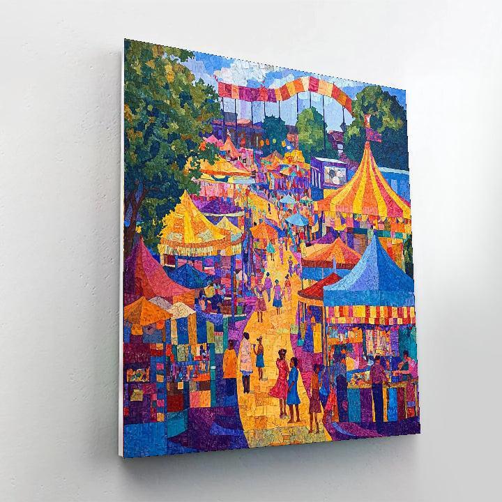 Romare Bearden Inspired Vibrant Carnaval Delights  Paint By Color
