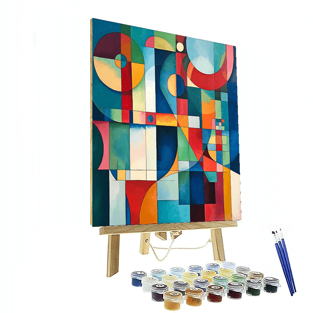 Wassily Kandinsky Inspired Geometric Vibrance  Paint By Numbers Kits