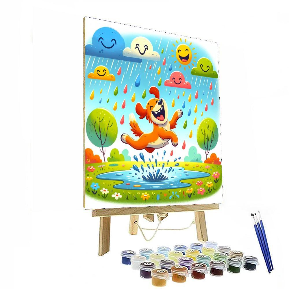 Joyful Rainy Days Painting Number Kit