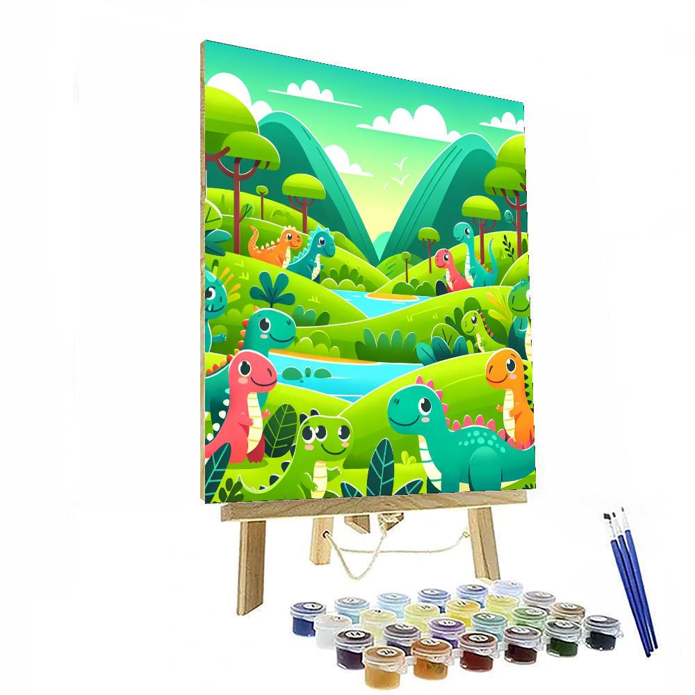 Dinosaurs Roar To Life Paint By Numbers Art