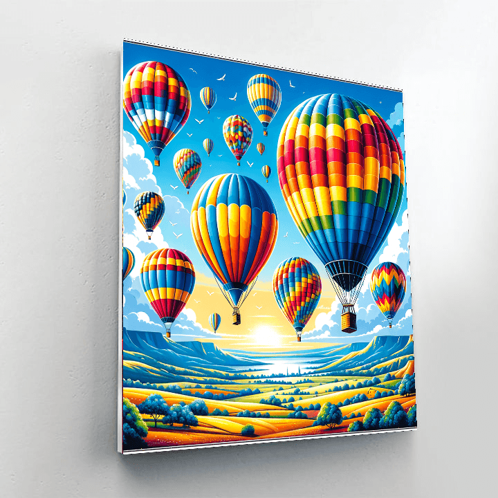 Dreamy Hot Air Balloon Festival Numbered Painting Kits