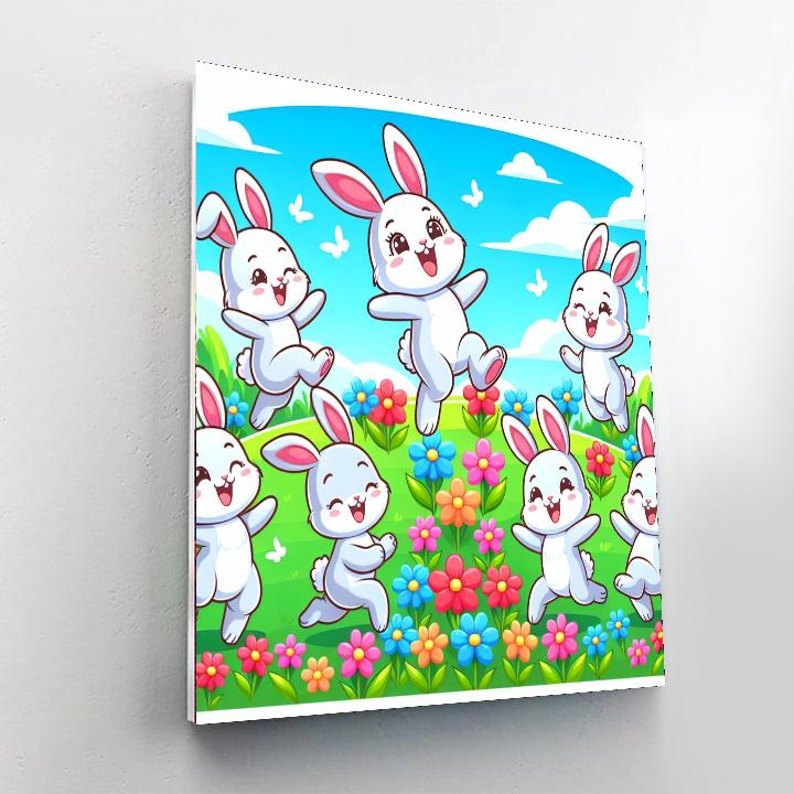 Dancing Bunnies Paint By Numbers