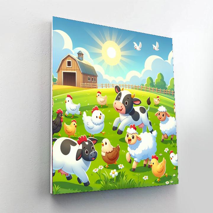 Friendly Farmyard Frolics Paint By Color