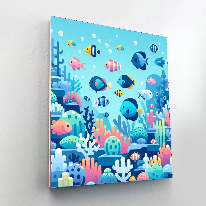 Coral Reef Rendezvous Number Painting