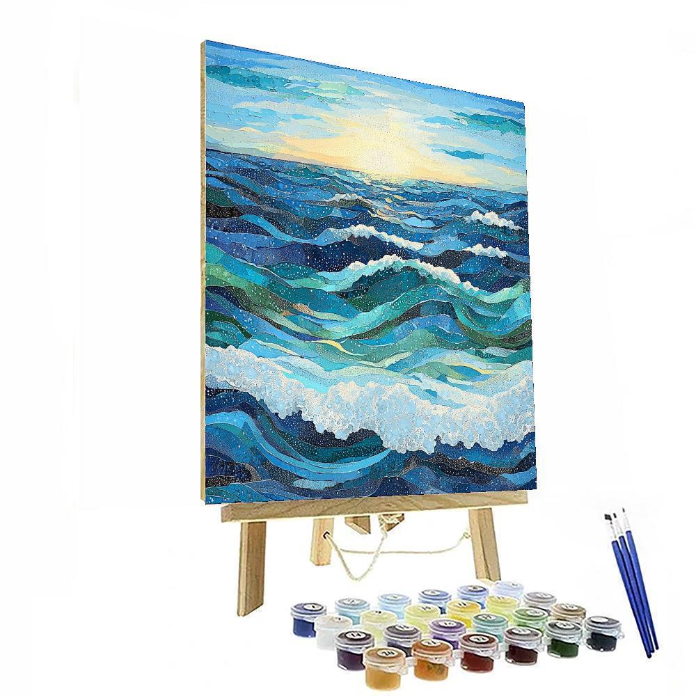 Georges Seurat Inspired Symphony Of Waves  Numbered Painting Kits