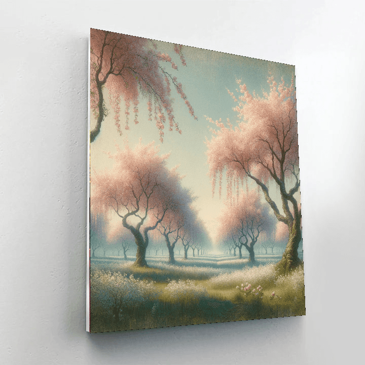 Dreamlike Cherry Orchard Paint By Numbers Art