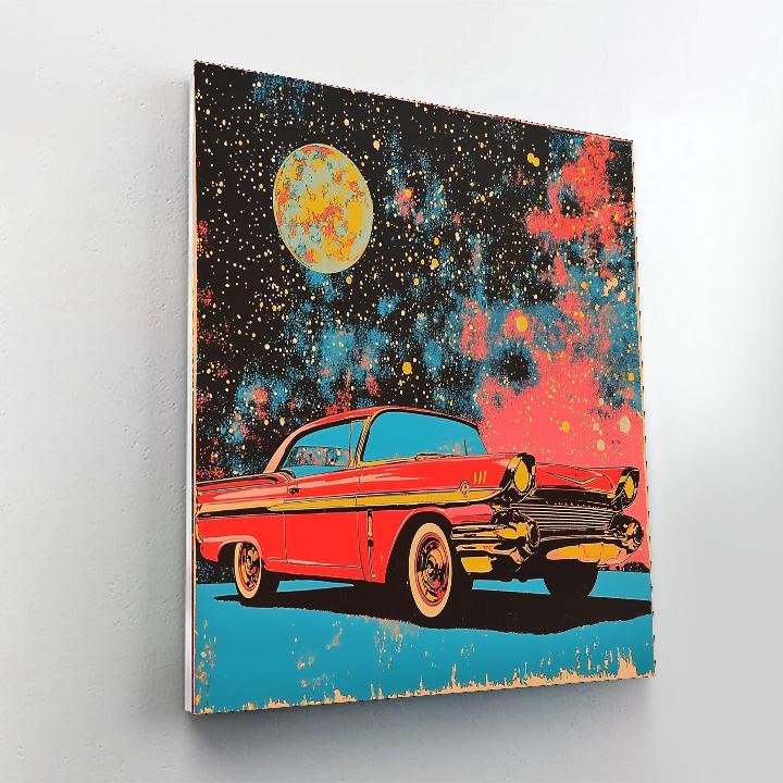 Andy Warhol Inspired Cosmic Vintage Vehicles  Paint By Number