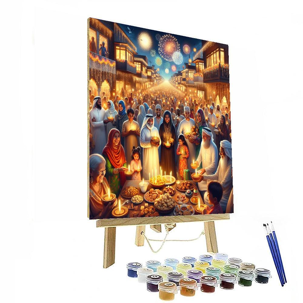 Diwali (festival Of Lights) Painting Number Kit