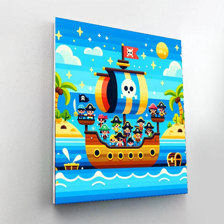 Historic Pirate Adventure Painting By Numbers Kit