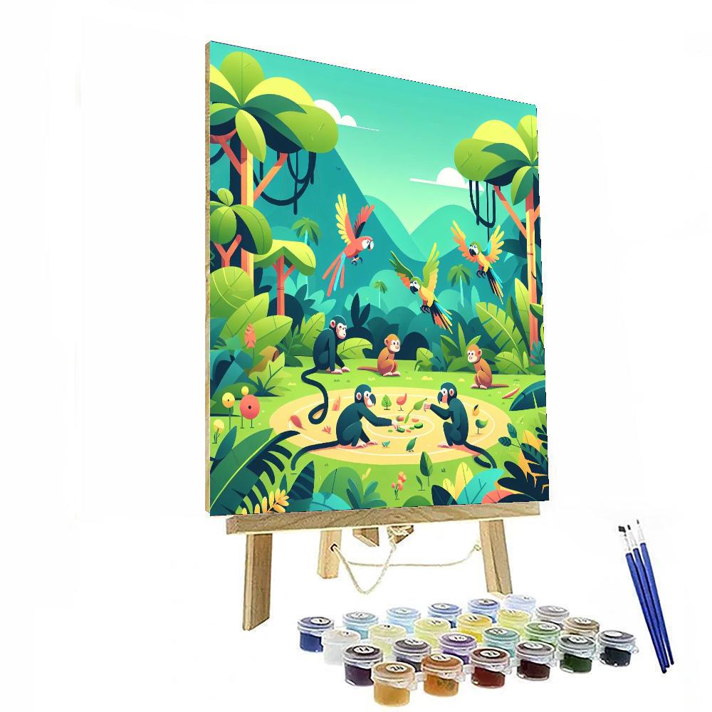 Under The Jungle Canopy Painting By Numbers Kit