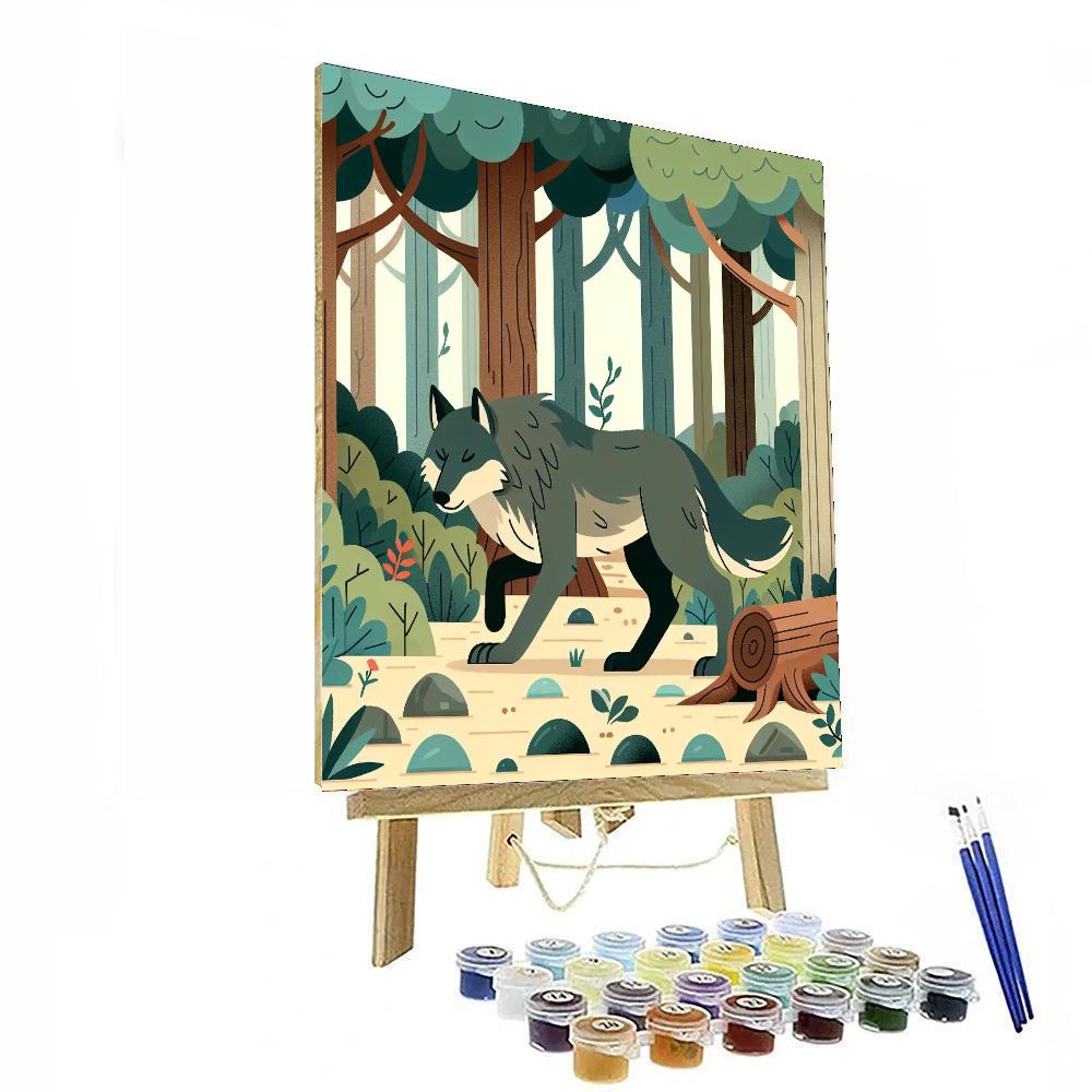 Wandering Wolf Trail Painting Number Kit