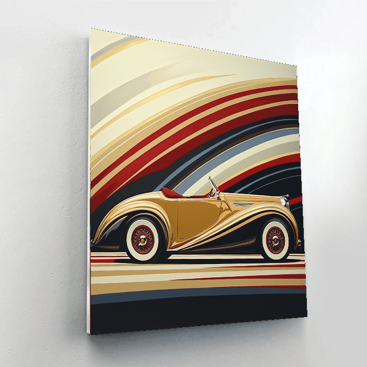 Tamara De Lempicka Inspired Vintage Race Day  Paint By Color