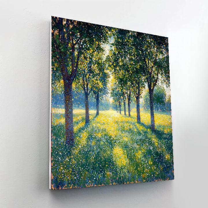 Georges Seurat Inspired Dappled Meadowlight  Paint By Numbers Art