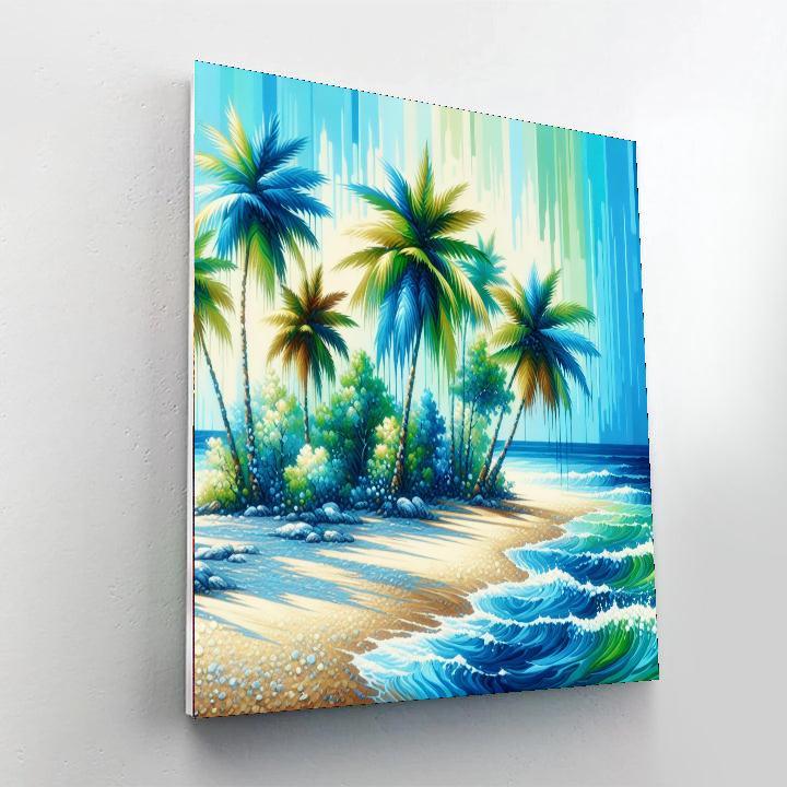 Secluded Island Oasis Paint By Numbers Art